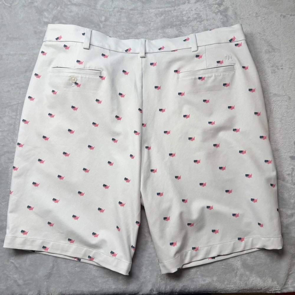 Walter Hagen 11 Majors Mens Golf Shorts White American Flag Print Size 42